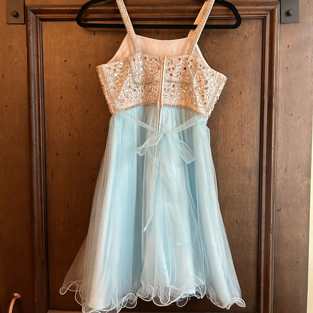 Baby blue sparkling formal dress